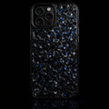 iPhone AeroFused™ Diamond Blue - Forged Carbon Fiber case with deep blue and black gemstone-inspired finish.